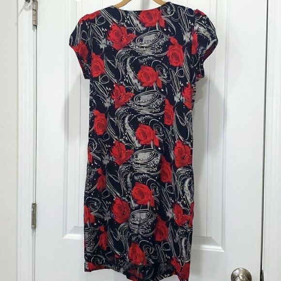 Mango Suit Colorfully Designed Slip on Dress w front pockets, size XL - Picture 4 of 4